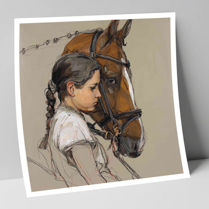 The Quiet Bond horse & rider art print