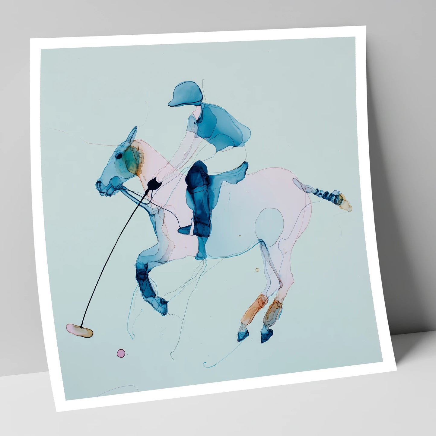 Ethereal Polo Strike polo horse art print