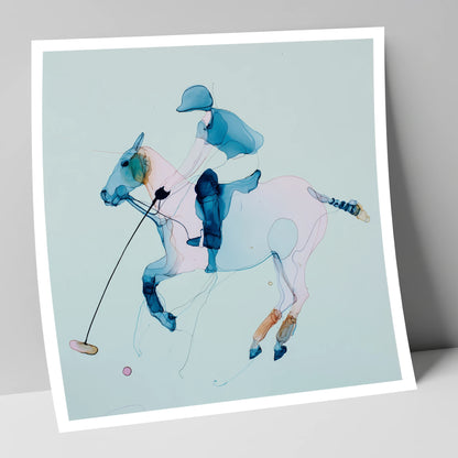 Ethereal Polo Strike polo horse art print