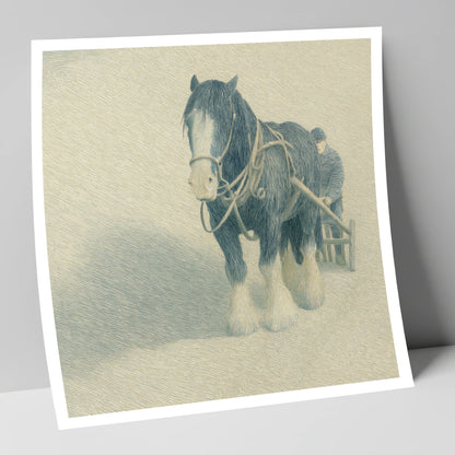 Steadfast in the Field working horse art print
