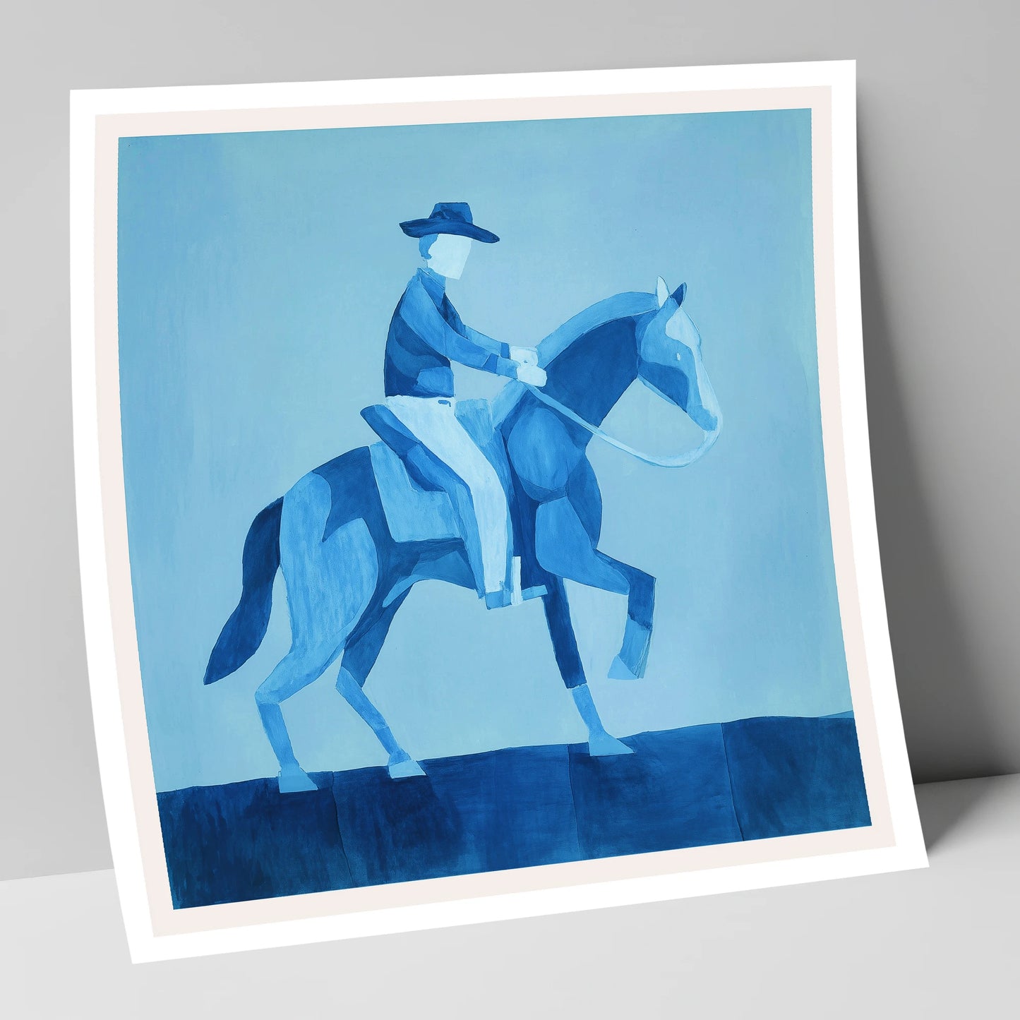 Azure Western Cadence western horse art print