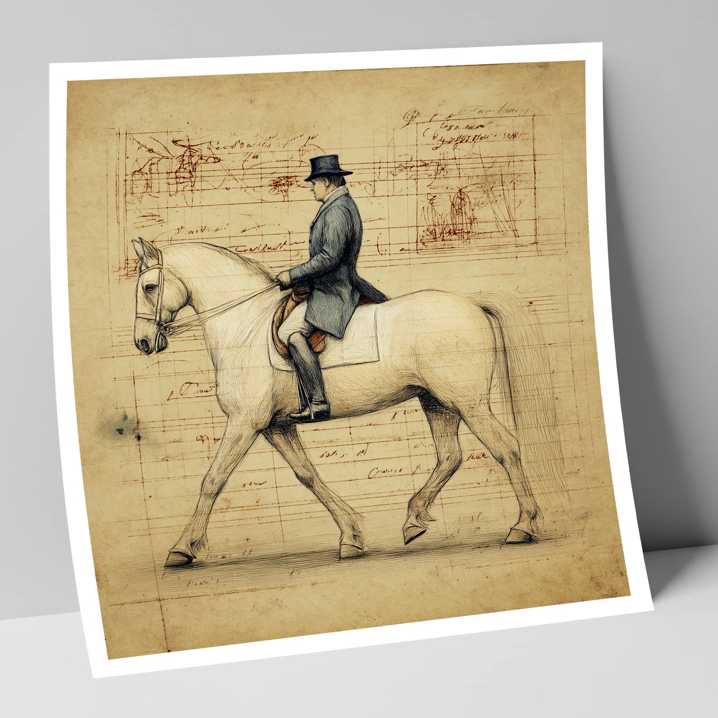 The Master's Study dressage horse art print