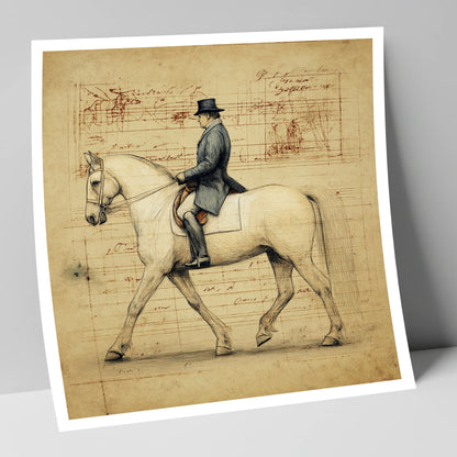 The Master's Study dressage horse art print