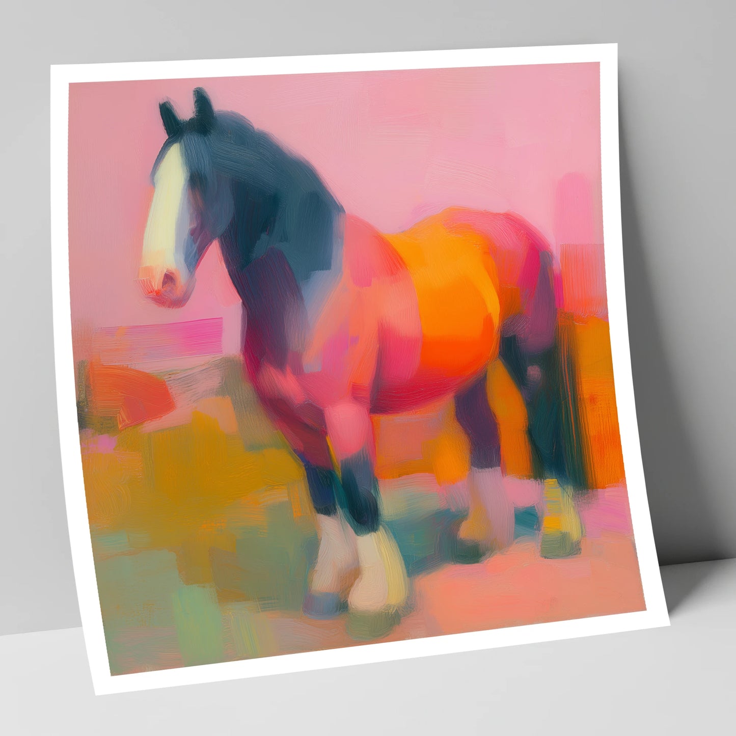 Vibrant Heavy Horse horse breed art print