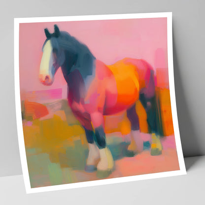 Vibrant Heavy Horse horse breed art print