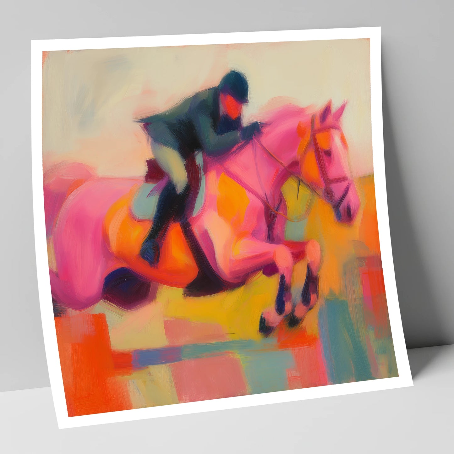 Vivid Ascent show jumping horse art print