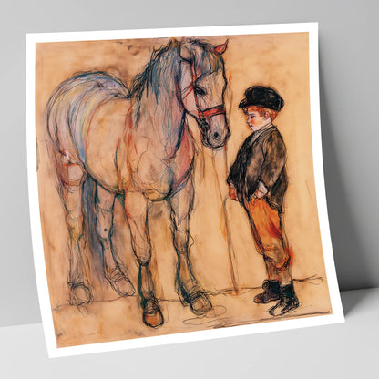 A Quiet Understanding horse & rider art print