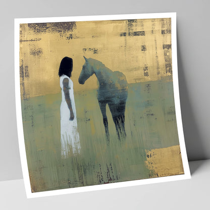 A Quiet Connection horse & rider art print
