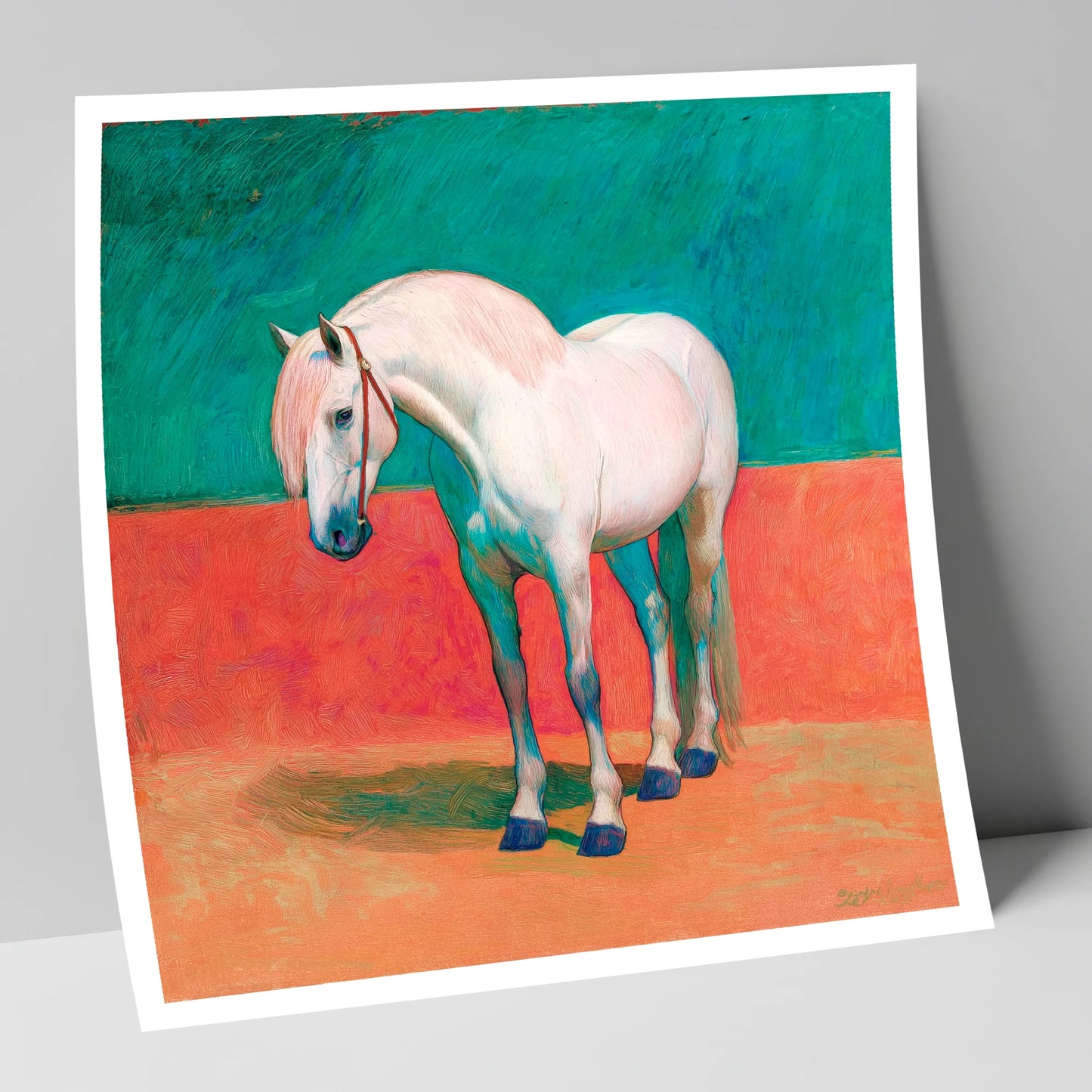 The Painted Grey horse breed art print