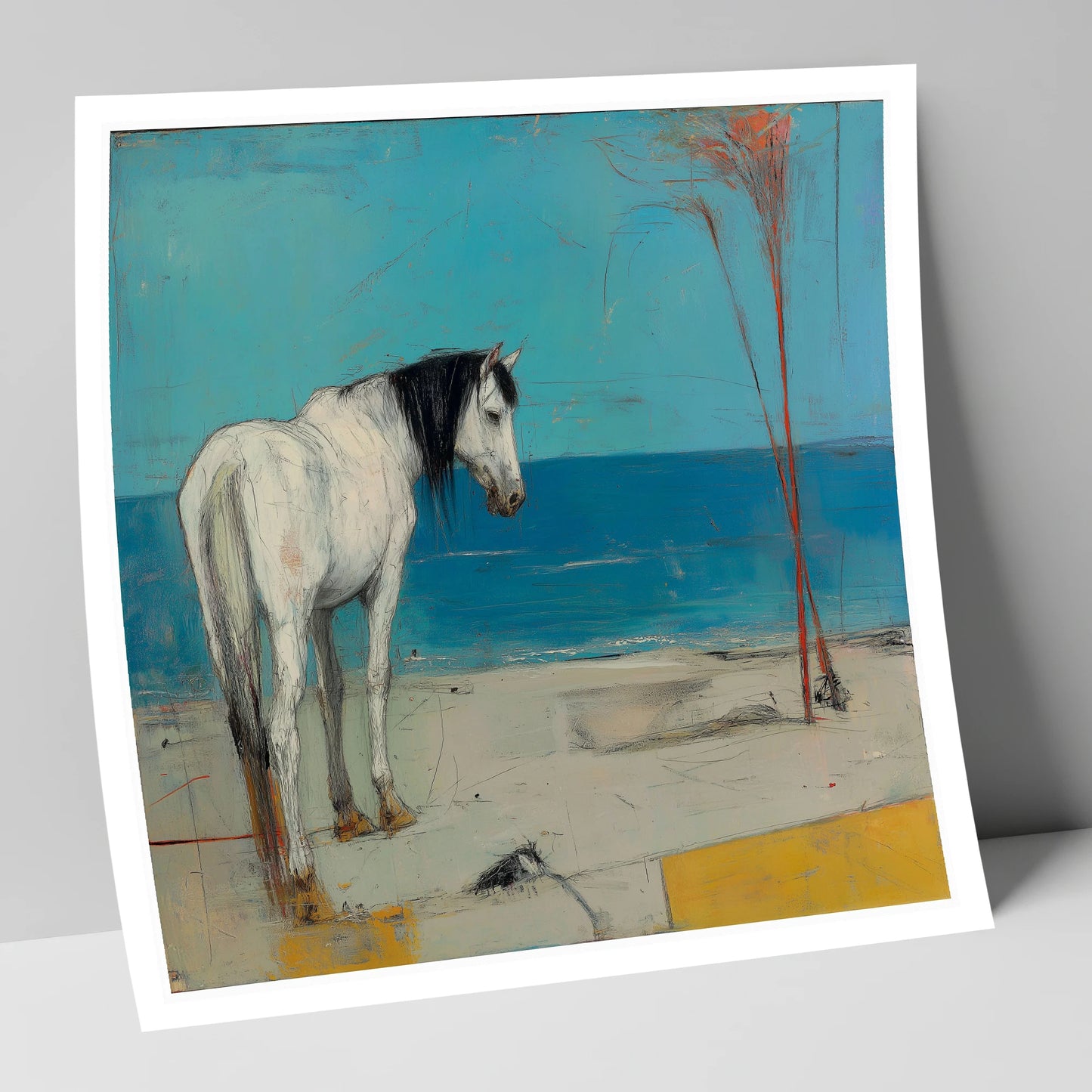 Coastal Solitude horse landscape art print