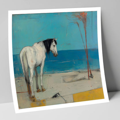 Coastal Solitude horse landscape art print
