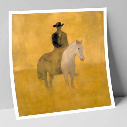 Sunlit Western Solitude western horse art print