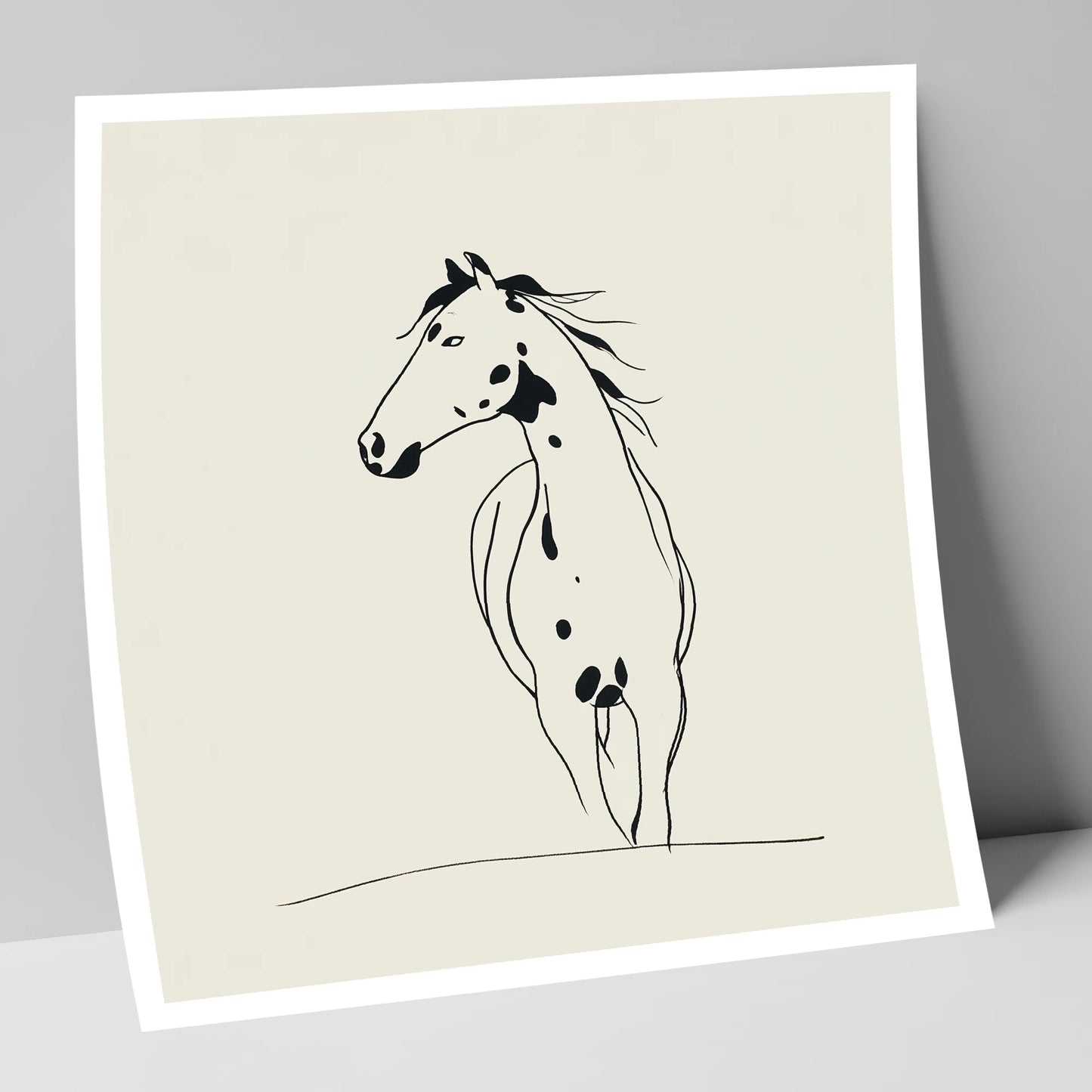 Minimalist Appaloosa Profile horse breed art print