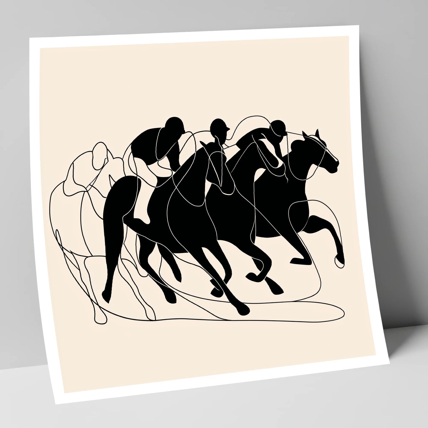 The Leading Pack racing horse art print