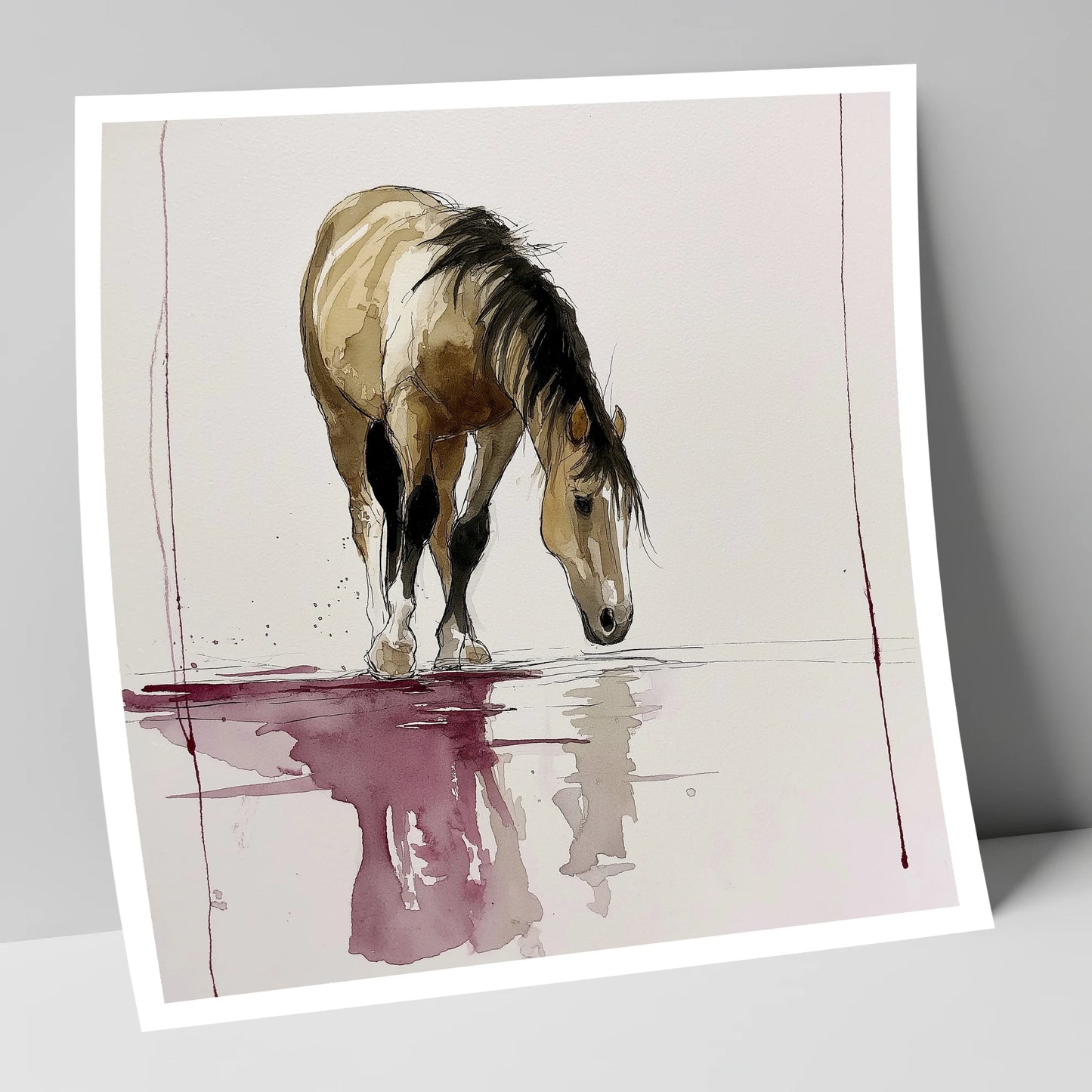Quiet Reflection horse portrait art print