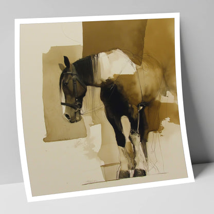 Earthy Equine Profile horse breed art print