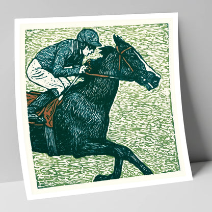 The Final Furlong racing horse art print