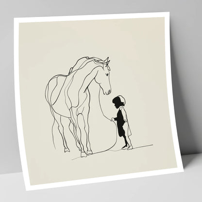 The Quiet Bond horse & rider art print