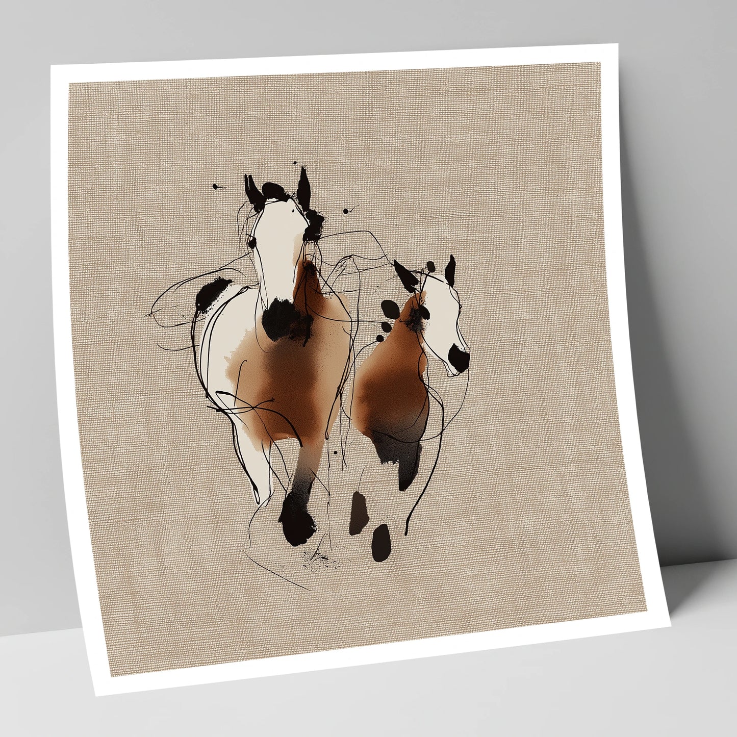 Bond In Motion mare & foal art print