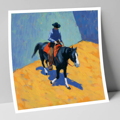 High Noon Arena western horse art print