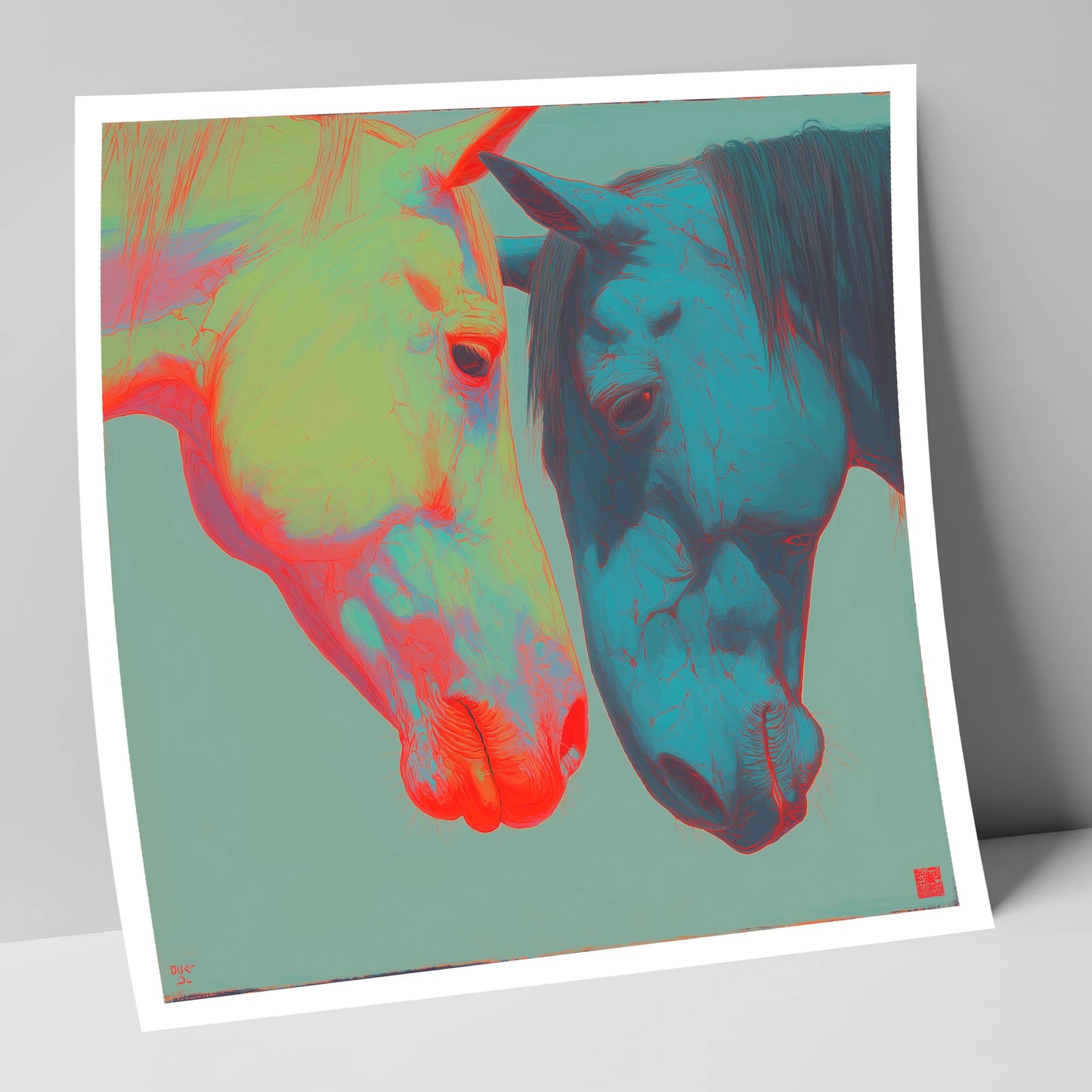 Vivid Connection horse portrait art print