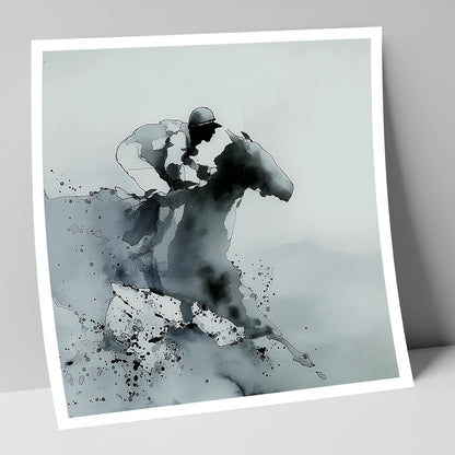 Shadows of the Track racing horse art print