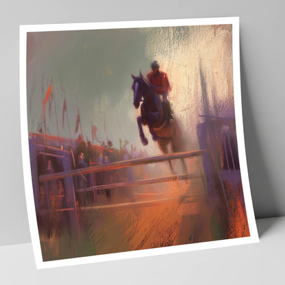 The Final Fence show jumping horse art print