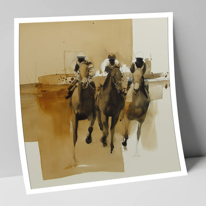 The Home Straight racing horse art print