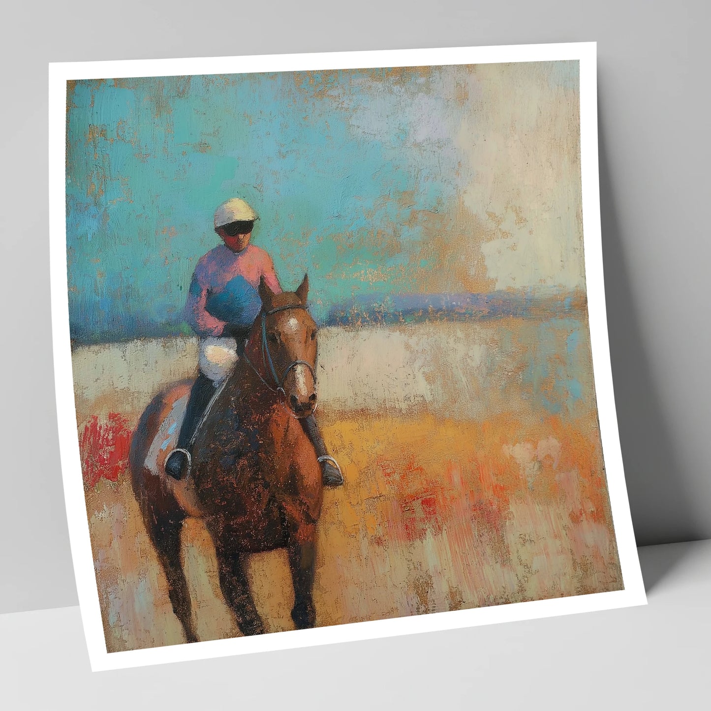 To the Start racing horse art print