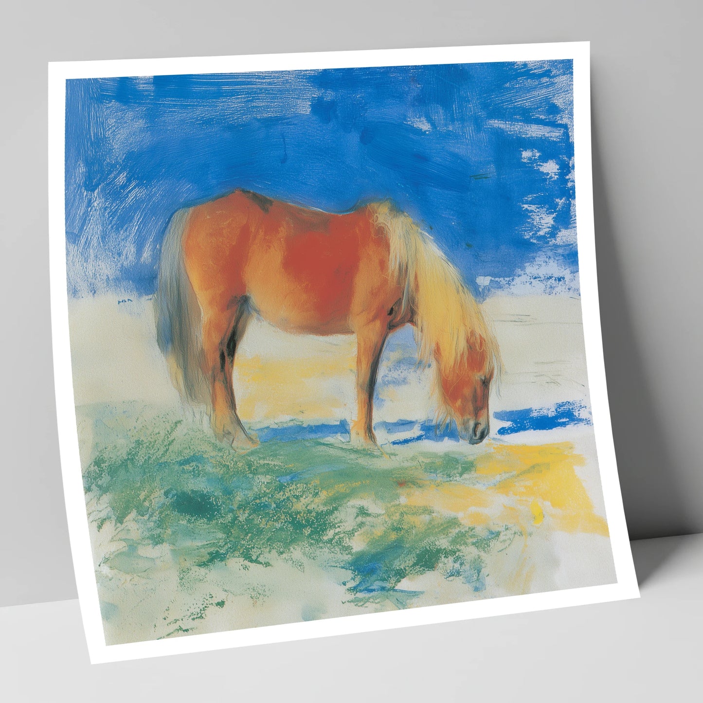 Grazing Under Cobalt Skies horse breed art print