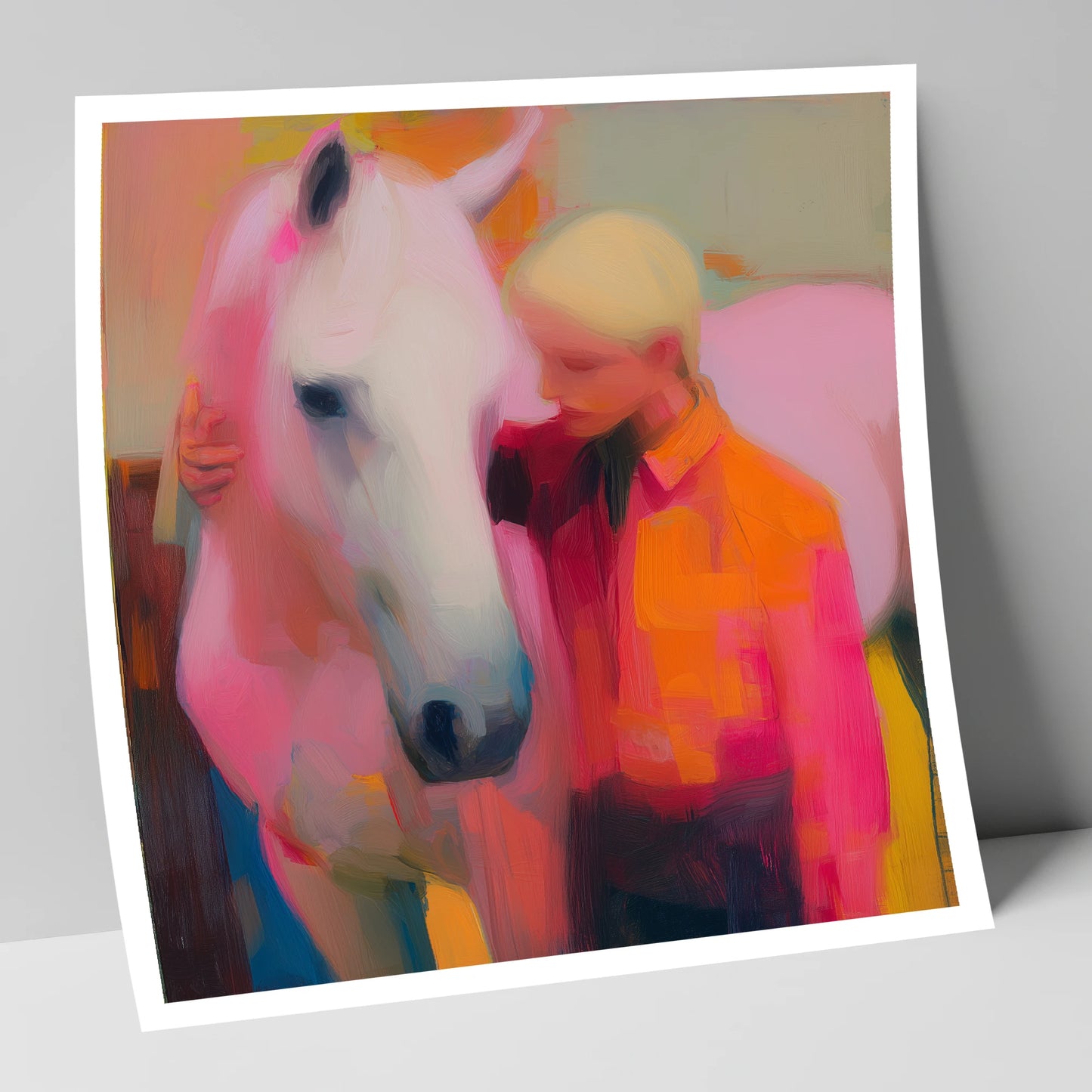 The Radiant Embrace horse & rider art print