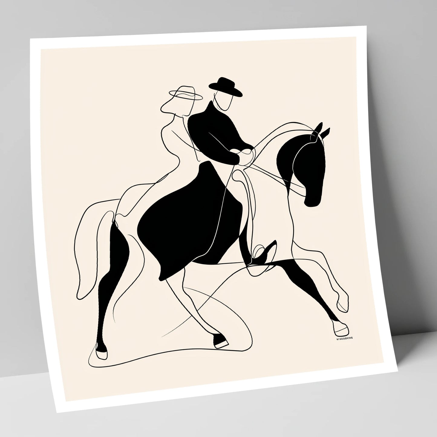 Abstract Dressage Harmony dressage horse art print