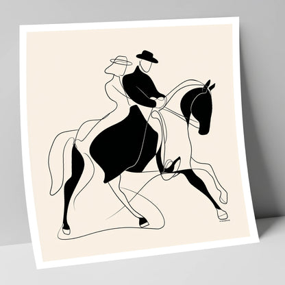 Abstract Dressage Harmony dressage horse art print