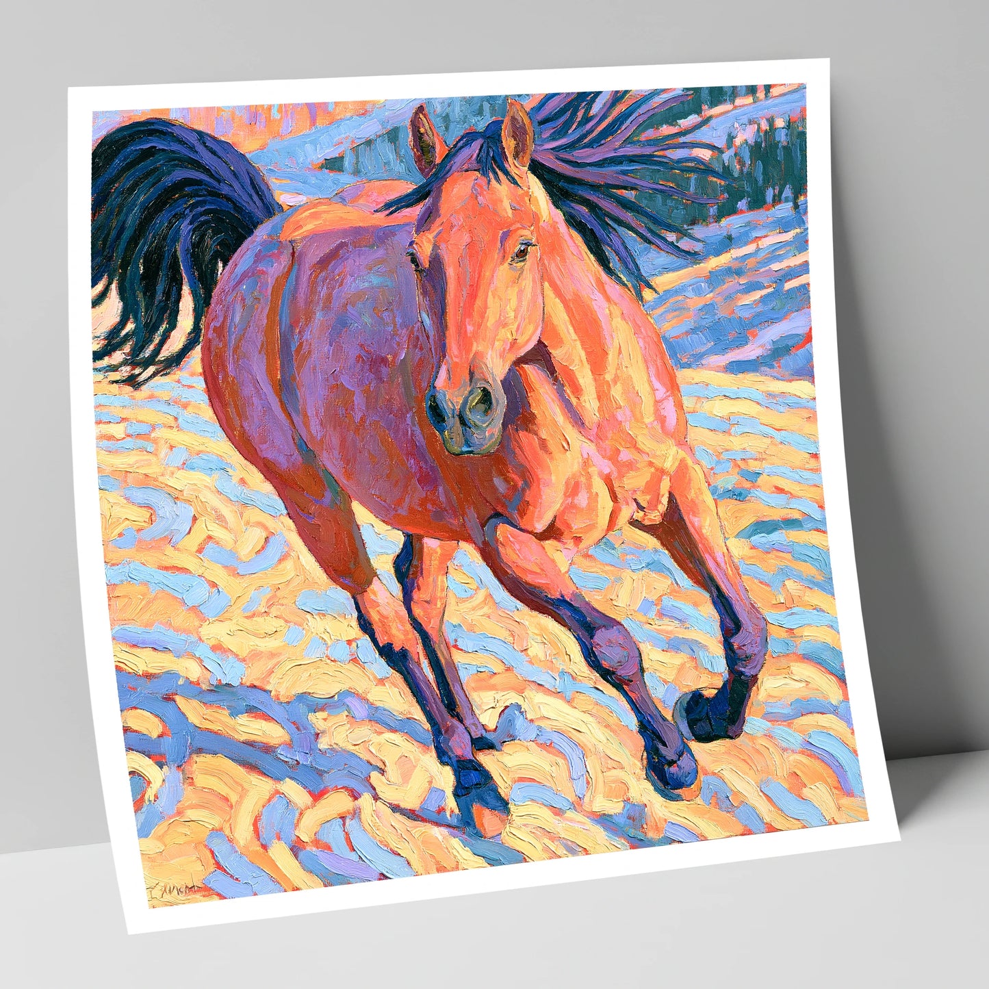 Vibrant Horse at a Canter horse breed art print