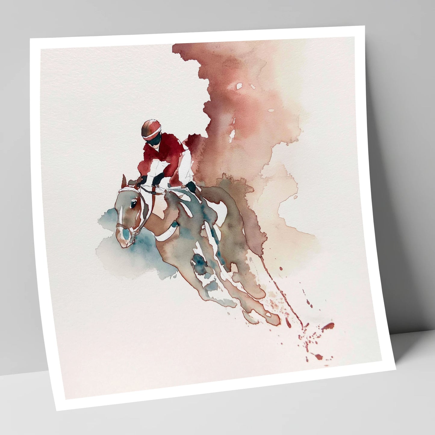 Crimson Surge racing horse art print