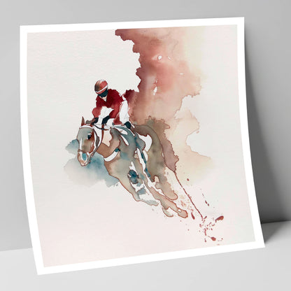 Crimson Surge racing horse art print