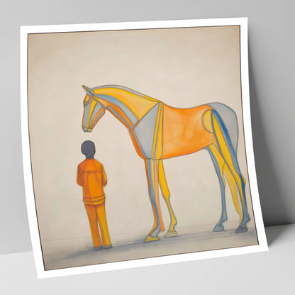 Structural Harmony horse & rider art print