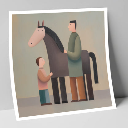Shared Connection horse & rider art print