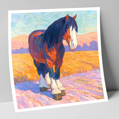 Vivid Heavy Horse horse breed art print