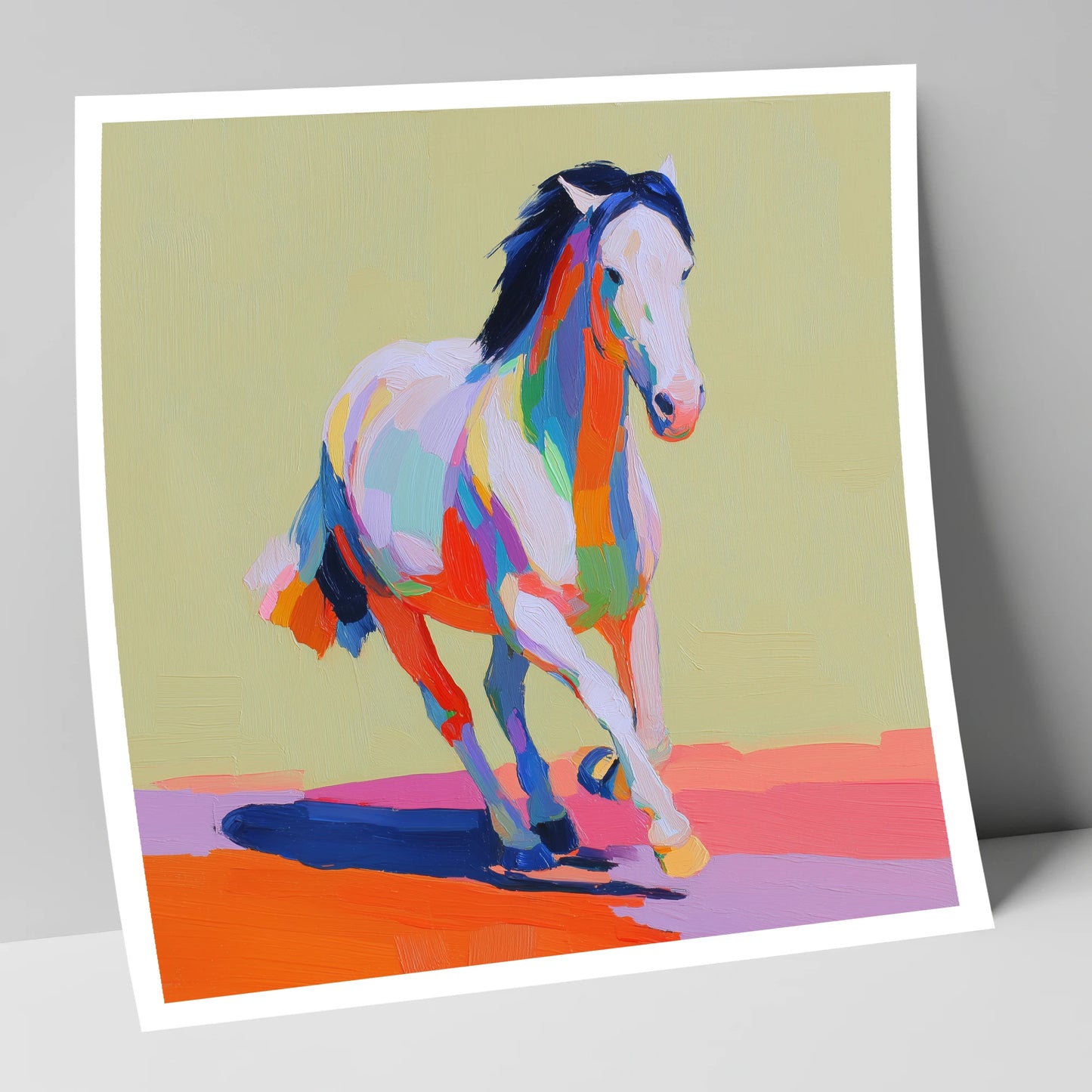 Technicolour Canter horse breed art print
