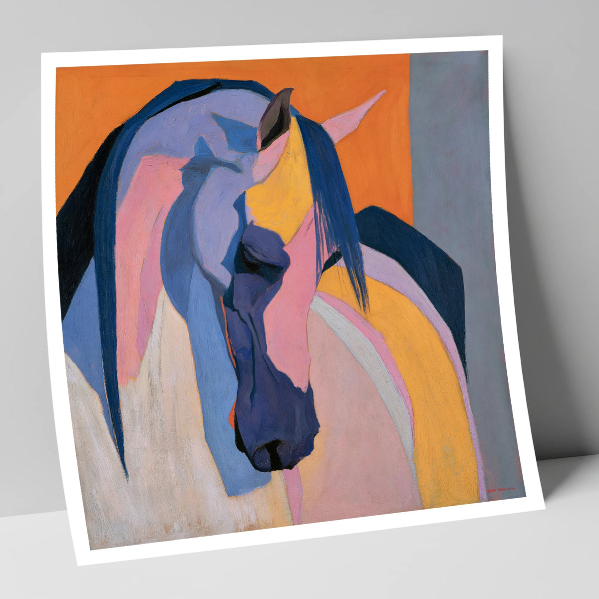 Colourful Abstract Horse Profile horse breed art print