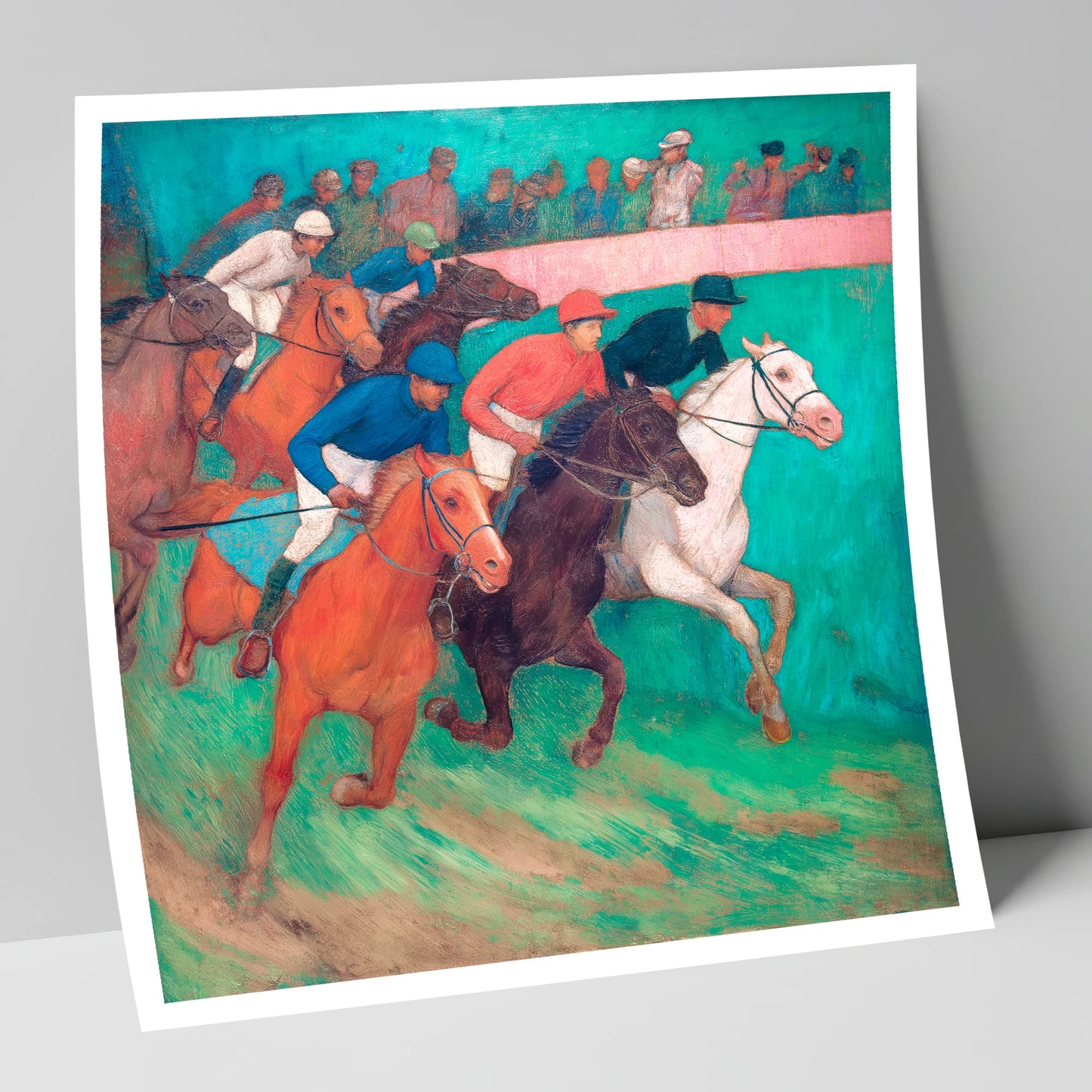 The Vibrant Furlong racing horse art print