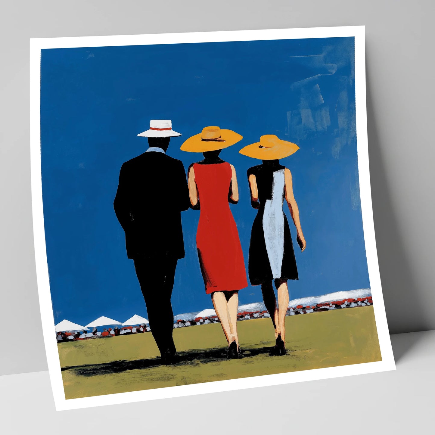 Summer Racing Elegance racing horse art print