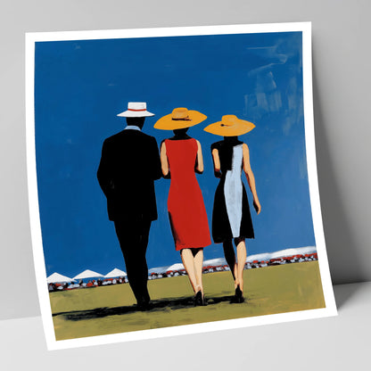 Summer Racing Elegance racing horse art print