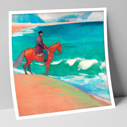 Chestnut By The Emerald Shore horse landscape art print