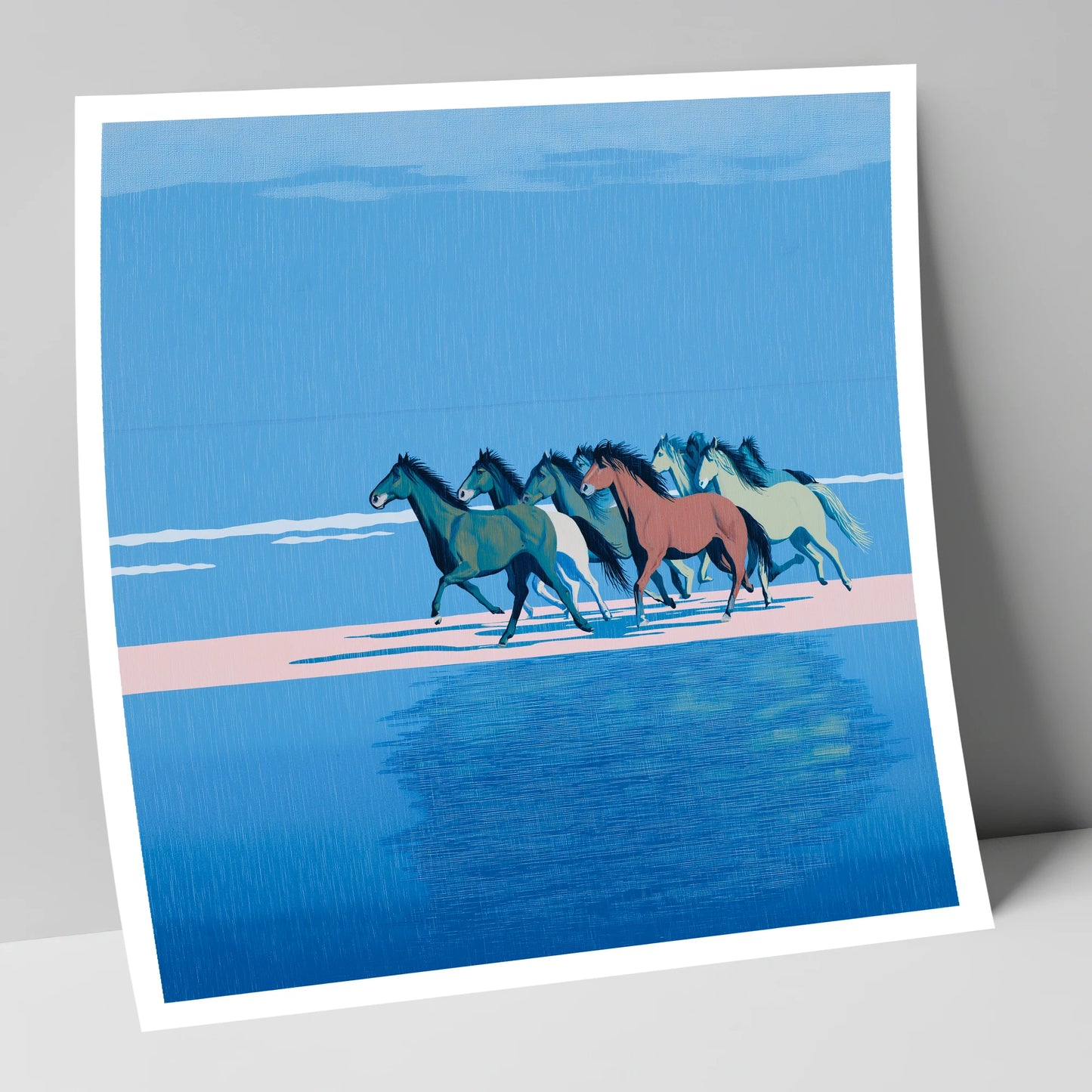 Coastal Canter wild horses art print