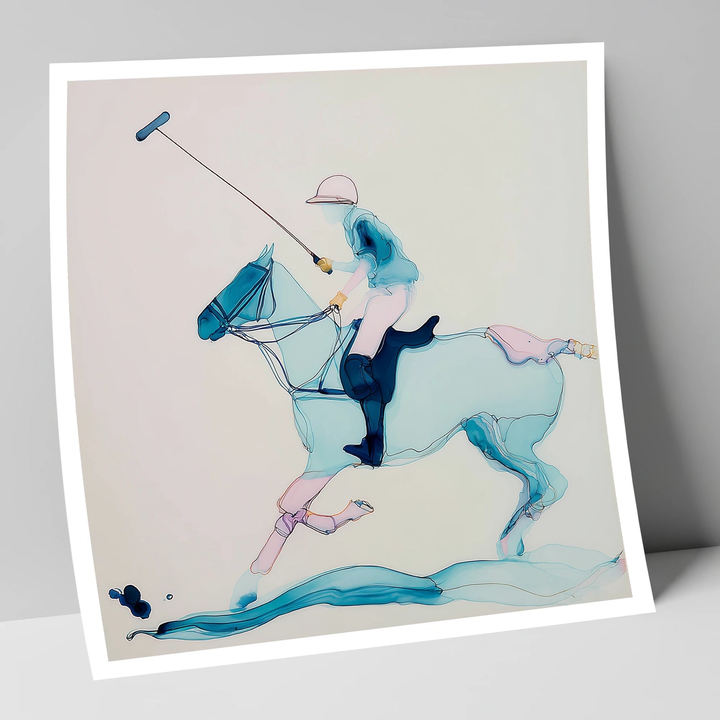 Ethereal Polo Strike polo horse art print