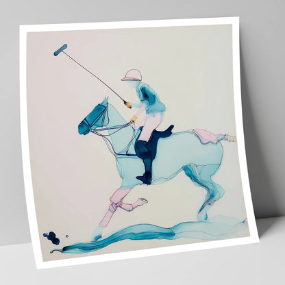 Ethereal Polo Strike polo horse art print