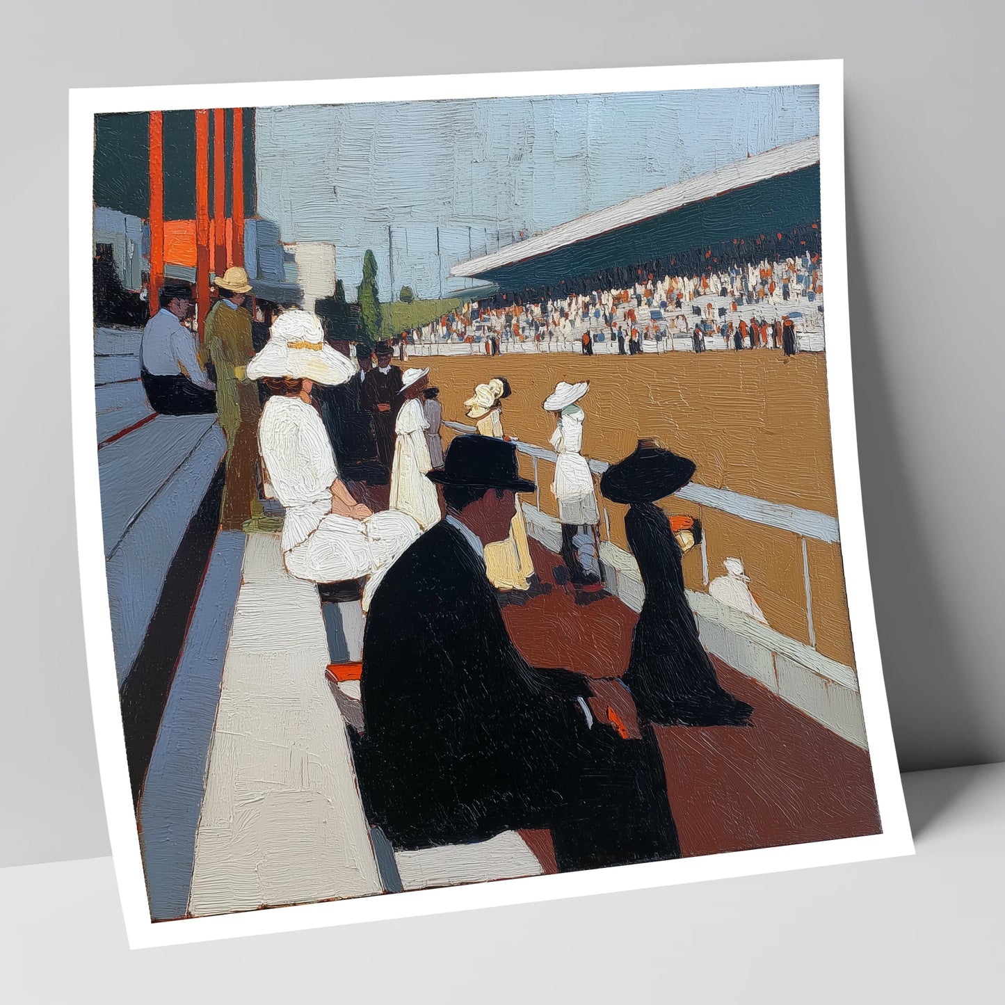 The Grandstand Spectacle racing horse art print