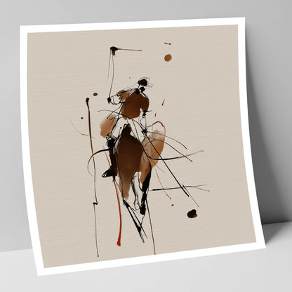 The High Swing polo horse art print